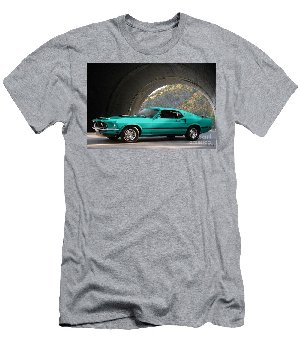 1969 Mustang Mach 1 Fastback Grabber Green Dave Koontz T-Shirt