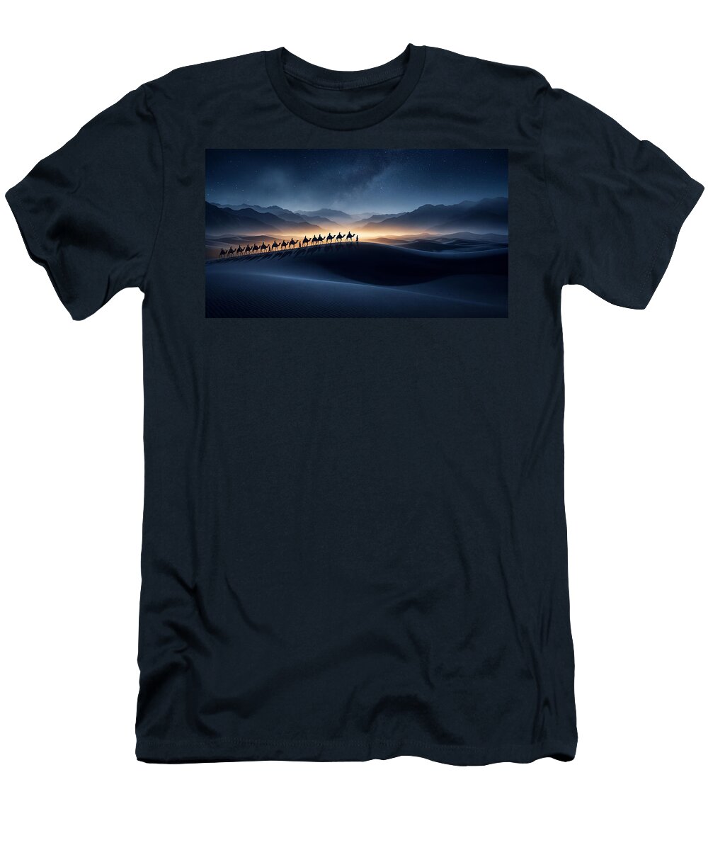 Desert Caravan At Dusk Mango Art T-Shirt