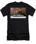 Dromedary Camel Herd in a Gorge with Water on the Ennedi Enrique Lopez Tapia Natureplcom T-Shirt